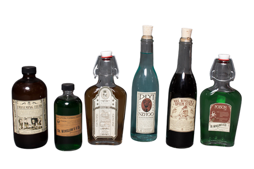 6 Vintage Remedies Bottles